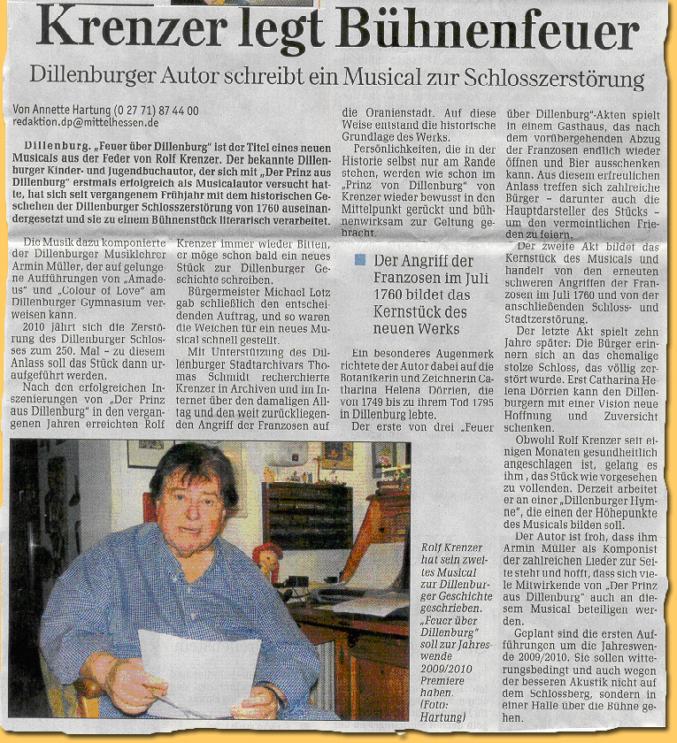 Krenzer legt Buehnenfeuer